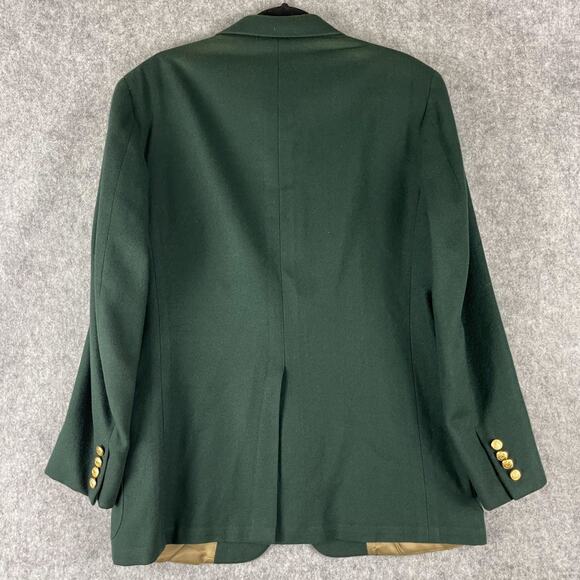 Vintage Culwell & Son Wool Blazer Sport Coat Mens 42R Green Gold Button 80s - Picture 12 of 16